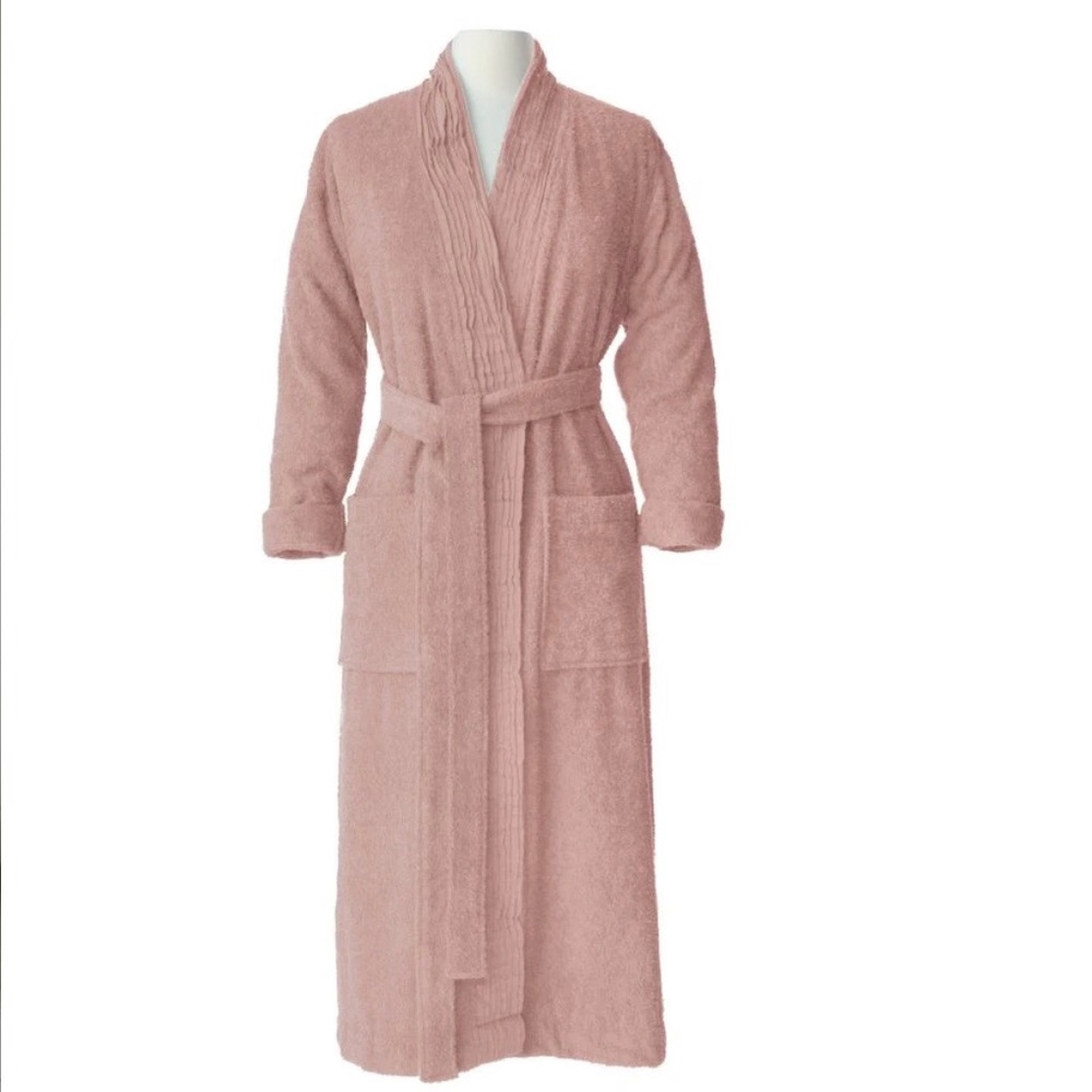 Pure Fiber Pleated Robe Dusty Rose L/XL